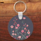 Moderne Wildblume Schlüsselanhänger (Rückseite)