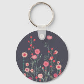 Moderne Wildblume Schlüsselanhänger (Rückseite)