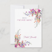 Moderne WildBlume schreiben Brautparty Platz Einladung (Vorderseite)