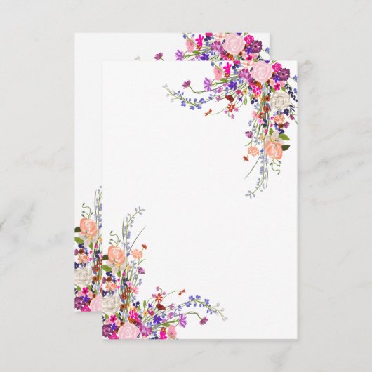 Moderne WildBlume schreiben Brautparty Platz Einladung (Vorne/Hinten)