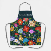 Moderne Wildblume Schürze (Vorderseite)