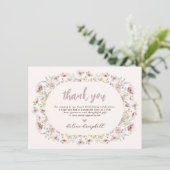 Moderne Wildblume Süß 16 Geburtstag Dankeskarte (Stehend Vorderseite)