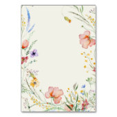 Moderne Wildblume Tischnummer (Rückseite)