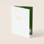 Moderne Wildblume Watercolor Babybuchdusche Folienkarte (Vorderseite)