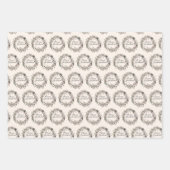 Moderne Wildblume Weihnachtsbild Geschenkpapier Set (Vorderseite 3)