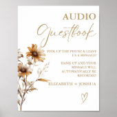 Moderne WildblumeGold Grazing table Sign Poster (Vorne)