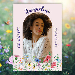 Moderne Wildblumen Abschluss 2025 Arch Foto Ankündigung