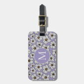 Moderne Wildblumen auf Lavendel  Gepäckanhänger (Vorderseite vertikal)