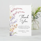 Moderne Wildblumen Babydusche Dankeskarte (Stehend Vorderseite)