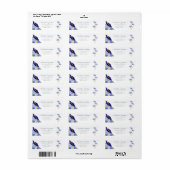 Moderne Wildblumen Blaue Hochzeit (Vorne)