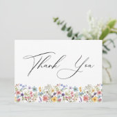 Moderne Wildblumen Blumenbücher für Kinder Dankeskarte (Stehend Vorderseite)