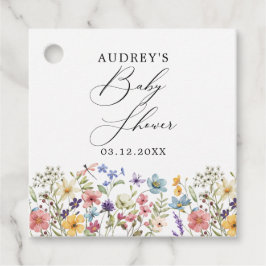 Moderne Wildblumen Blumenbücher für Kinder Geschenkanhänger