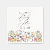 Moderne Wildblumen Blumenbücher für Kinder Serviette (Vorderseite)