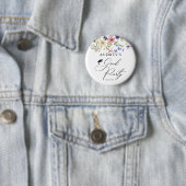 Moderne Wildblumen Blumengrad Party Button (Beispiel)