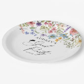 Moderne Wildblumen Blumengrad Party Pappteller (Schrägansicht)