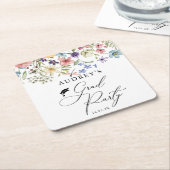 Moderne Wildblumen Blumengrad Party Rechteckiger Pappuntersetzer (angewinkelt)