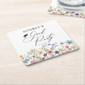 Moderne Wildblumen Blumengrad Party Rechteckiger Pappuntersetzer (angewinkelt)