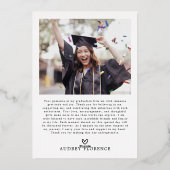 Moderne Wildblumen Blumenstudium Foto Party Folieneinladung (Rückseite)