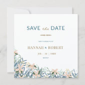 Moderne Wildblumen-Botanische-Hochzeitsspende Save The Date (Vorderseite)