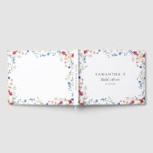 Moderne Wildblumen-Brautparty Gästebuch (Voll)