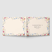 Moderne Wildblumen-Brautparty Gästebuch (Voll)