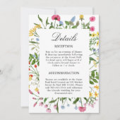 Moderne Wildblumen - Eintrittskarte für Hochzeitde Einladung (Vorderseite)