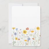 Moderne Wildblumen-Frühlingshochzeit Einladung (Rückseite)