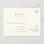 Moderne Wildblumen-Frühlingshochzeit RSVP Postkart Postkarte (Rückseite)