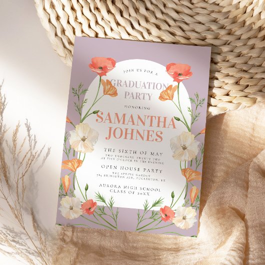 Moderne Wildblumen-Frühlingspartei Einladung