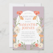 Moderne Wildblumen-Frühlingspartei Einladung (Vorderseite)