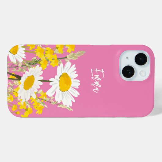 Moderne Wildblumen für Monogramm Case-Mate iPhone Hülle (Rückseite (Horizontal))