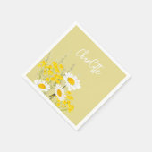 Moderne Wildblumen für Monogramm Serviette (Ecke)