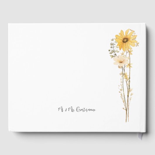 Moderne Wildblumen Gästebuch (Rückseite)