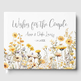 Moderne Wildblumen Gästebuch