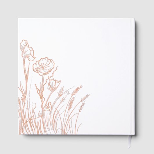 Moderne Wildblumen Gästebuch (Rückseite)