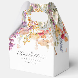 Moderne, Wildblumen, Geschenkboxen für Baby Shower Geschenkschachtel