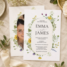 Moderne Wildblumen-Hochzeit Elegante Wiesenblumen 