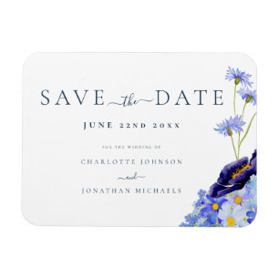Moderne Wildblumen-Hochzeit Magnet