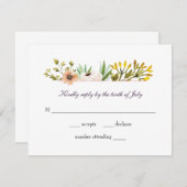 Moderne Wildblumen im Wasserbereich RSVP Karte (Vorne/Hinten)