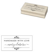 Moderne Wildblumen Individuelle Name mit Liebe Gummistempel (Stempel)
