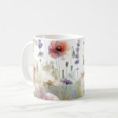 Moderne Wildblumen Kaffeetasse (Vorderseite Links)