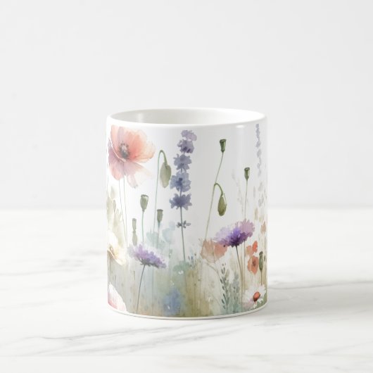 Moderne Wildblumen Kaffeetasse (Mittel)