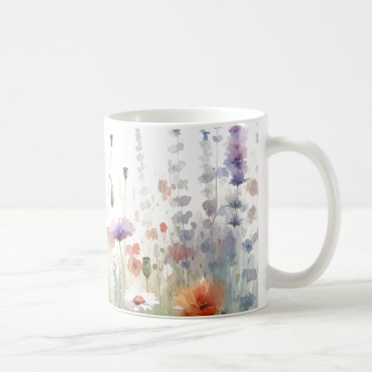 Moderne Wildblumen Kaffeetasse (Rechts)