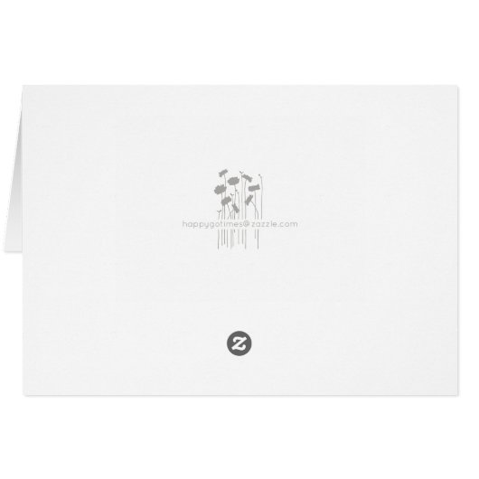 Moderne Wildblumen Minimalistisch Danke (Rückseite Horizontal)