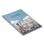 Moderne Wildblumen mit Blumenbezug Personalisiert Notizblock (Rechte Seite)