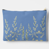 Moderne Wildblumen mit kundenspezifischem Monogram Zubehörtasche (Rückseite)