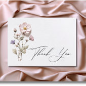 Moderne Wildblumen mit Pastellfarben Dankeskarte