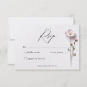 Moderne Wildblumen mit Pastellfarben RSVP Karte (Vorderseite)