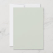 Moderne Wildblumen Mongram Grüne Hochzeit Save The Date (Rückseite)