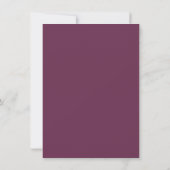 Moderne Wildblumen Monogram Burgundy Wedding Save The Date (Rückseite)